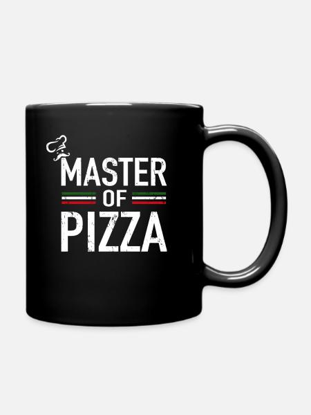 Italien Pizza Chefkoch Outfit - Master Of Pizza - Tasse einfarbig - Schwarz