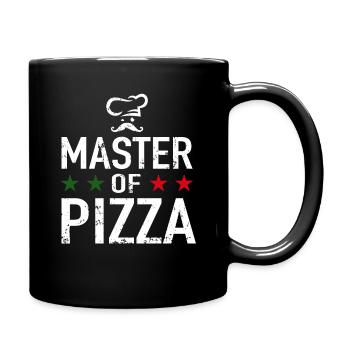Master Of Pizza - Italy Pizza Master Chef - Full Colour Mug - black - Right