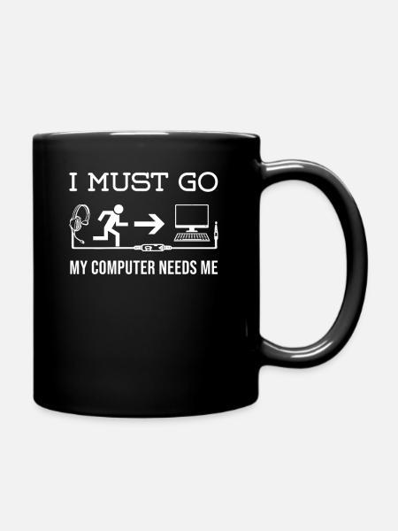 Gamer PC games gaming zocken developer - Full Colour Mug - black