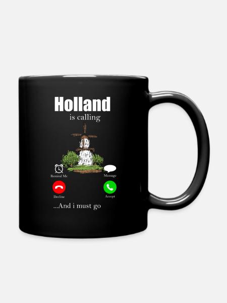 Niederlande - Tasse einfarbig - Schwarz