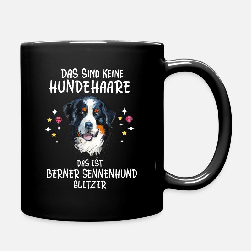 Berner Sennenhund Glitzer Dürrbächler Sennenhunde - Tasse einfarbig - Schwarz