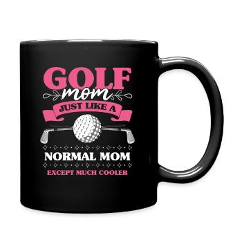 Golf Mom Golfing Lover Mother's Day Golfer Women - Full Colour Mug - black - Right