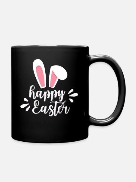 HAPPY EASTER - Tasse einfarbig - Schwarz