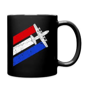 C-130 Hercules Gunship USA Drapeau C130 4 juillet - Mug uni - noir - Droite