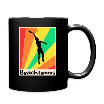 Beach tennis poster Tenis Playa - Full Colour Mug - black - Right