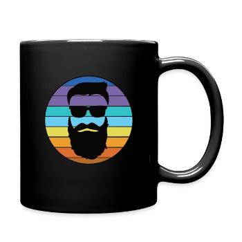 Homme Geiler type avec une barbe - Mug uni - noir - Droite