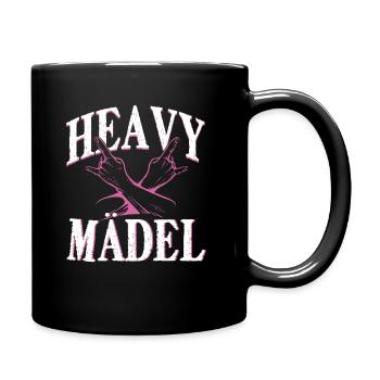Heavy Mädel Metal Geschenk - Tasse einfarbig - Schwarz - Rechts