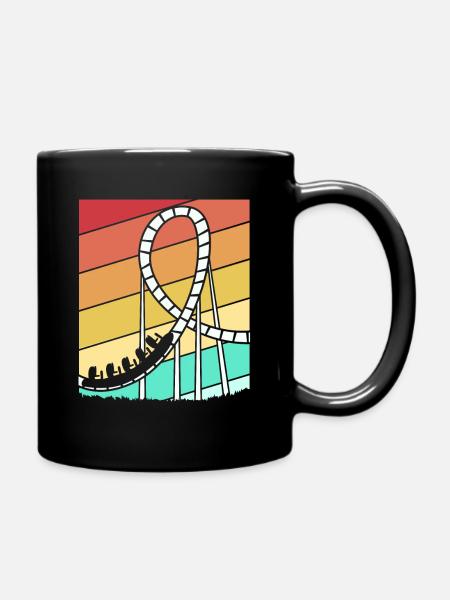 Achterbahn - Tasse einfarbig - Schwarz