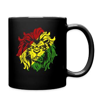 Rasta Lion Roots Reggae Musique Jah Jamaïque cadeau - Mug uni - noir - Droite