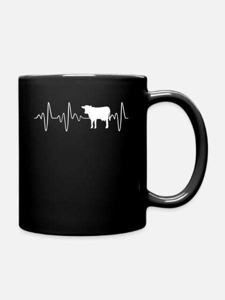 Cow Tshirt For Men And Women - Full Colour Mug - black