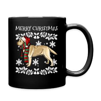 Joyeux Noël Ornement Labrador Retriever Noël S - Mug uni - noir - Droite