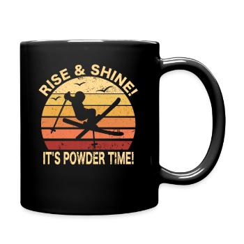 Freestyle-Skiing Skifahrer Wintersport Ski Spruch - Tasse einfarbig - Schwarz - Rechts