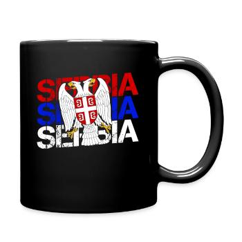 Serbie Drapeau Balkans Yougoslavie Srbija Cadeau - Mug uni - noir - Droite