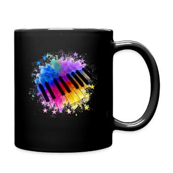 Piano Tshirt Piano piano piano numérique cadeau - Mug uni - noir - Droite