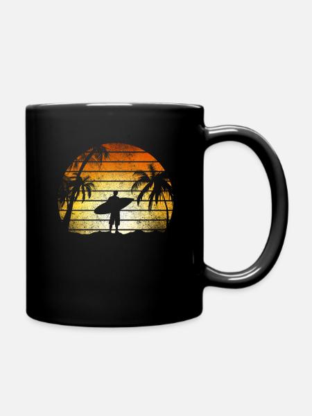 Surfer - Tasse einfarbig - Schwarz