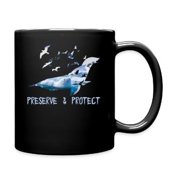 Preserve & Protect Environmental Protection Protection Seal - Full Colour Mug - black - Right