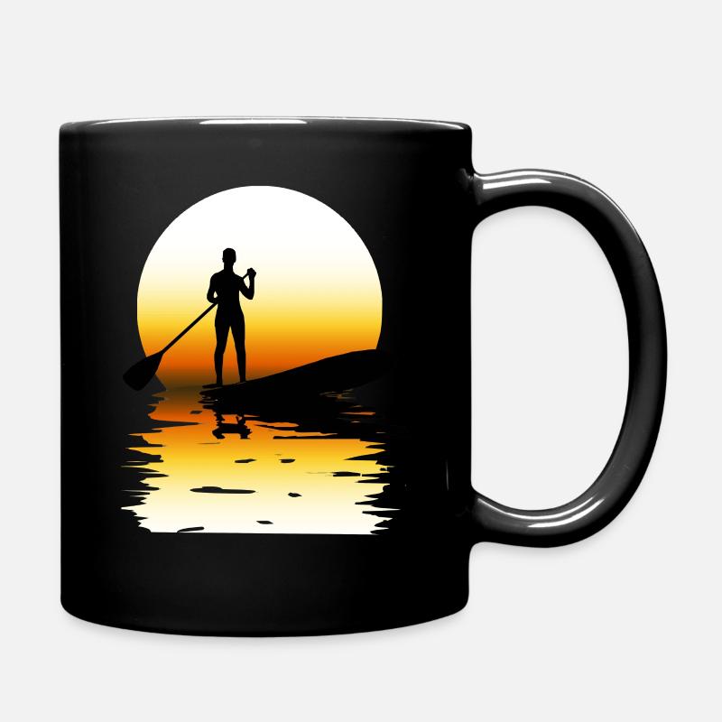 Stand Up Paddling SUP - Full Colour Mug - black