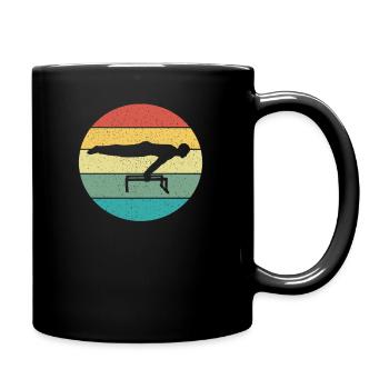 Retro Vintage Calisthenics Calisthenics Planche - Mug uni - noir - Droite