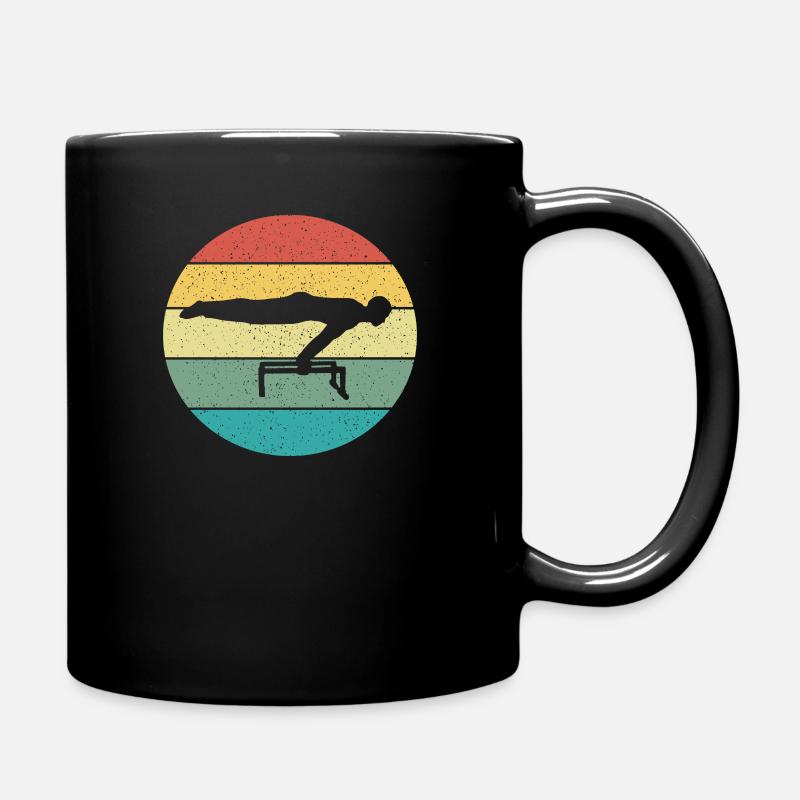Retro Vintage Calisthenics Calisthenics Planche - Tasse einfarbig - Schwarz
