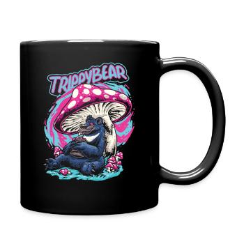 Magic Mushrooms Psychédélique Funny Trippybear - Mug uni - noir - Droite