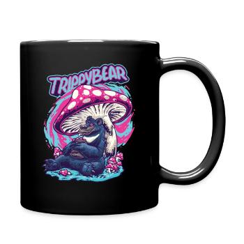 Magic Mushrooms Psychédélique Funny Trippybear - Mug uni - noir - Droite