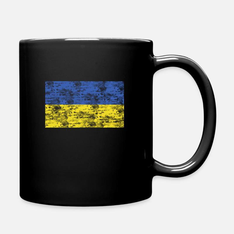 Ukraine Flagge - Tasse einfarbig - Schwarz