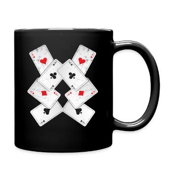 Poker Blackjack Cartes Royal Flush Gambling Casino - Mug uni - noir - Droite