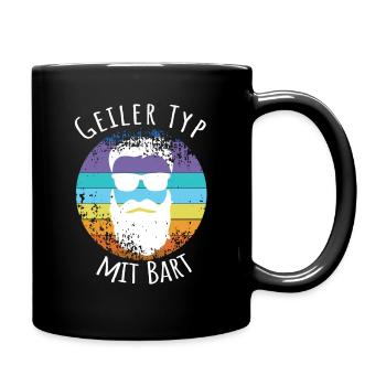 Men's Type with Beard - Full Colour Mug - black - Right