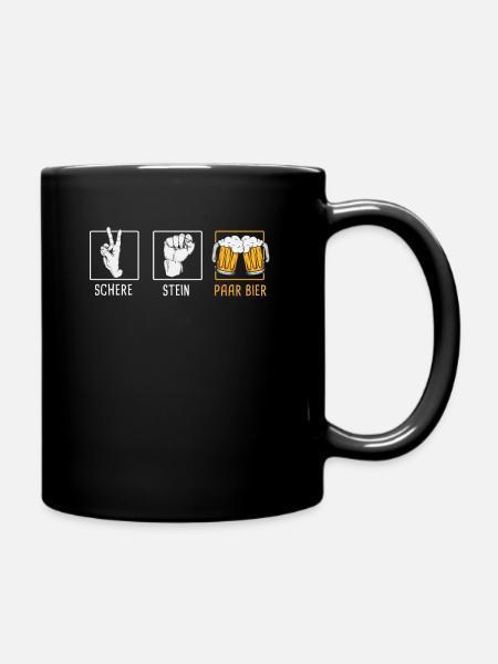 Bierliebhaber Spruch - Tasse einfarbig - Schwarz