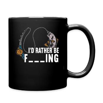 Je préfère être la pêche blagues pêcheur drôle - Mug uni - noir - Droite