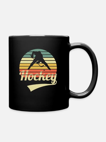 Field hockey joueur de hockey ice vintage hockey - Mug uni - noir