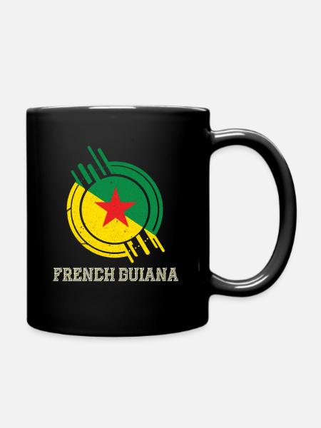Guyane française Panneau circulaire couleurs du pays - Mug uni - noir