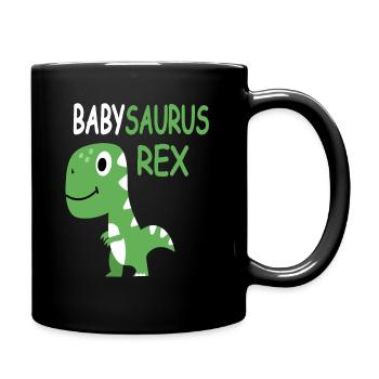 BabySaurus Rex - Baby Saurus - Baby Dinosaur - Full Colour Mug - black - Right