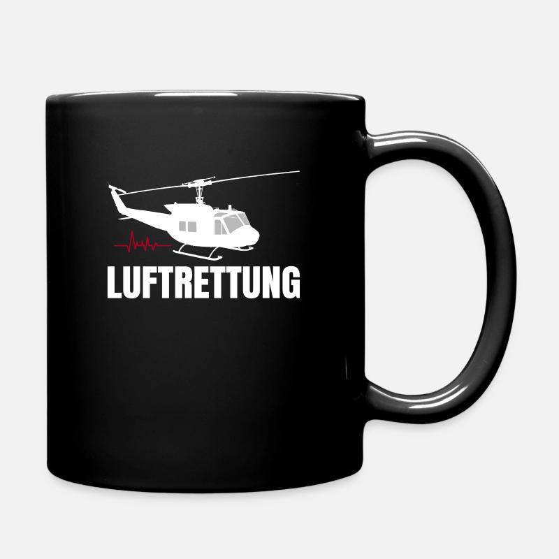 Luftrettung Pilot Rettungsdienst Hubschrauber - Tasse einfarbig - Schwarz