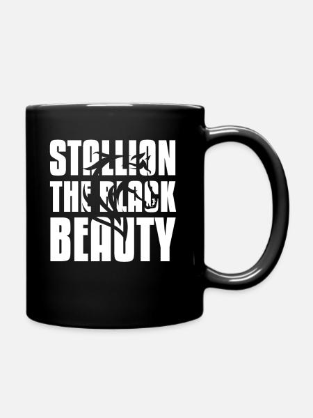 Stalltion The Black Beauty Rider Équitation - Mug uni - noir