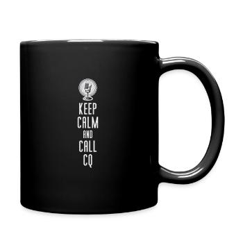 Keep calm and call CQ - Tasse einfarbig - Schwarz - Rechts