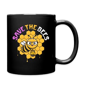 Save The Bees - Full Colour Mug - black - Right