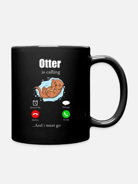 Loutres - Mug uni - noir