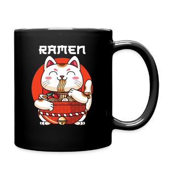 Ramen Maneki Neko - Tasse einfarbig - Schwarz - Rechts