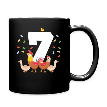 7th Baby Birthday - Full Colour Mug - black - Right