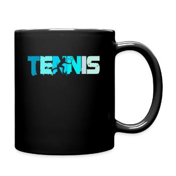 Tennis Trainer Tennisspieler Tennisspielerin - Tasse einfarbig - Schwarz - Rechts
