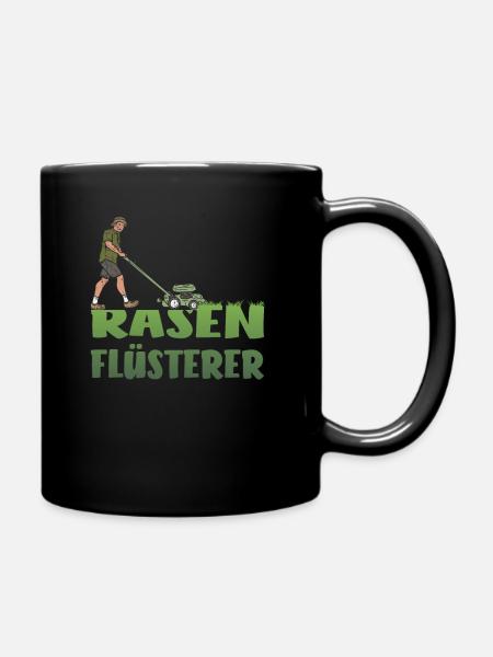 Rasenflüsterer Rasenmäher Hobbygärtner Rasen - Tasse einfarbig - Schwarz