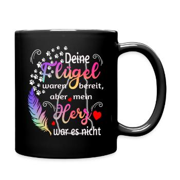 Your wings were ready my heart it was not - Full Colour Mug - black - Right