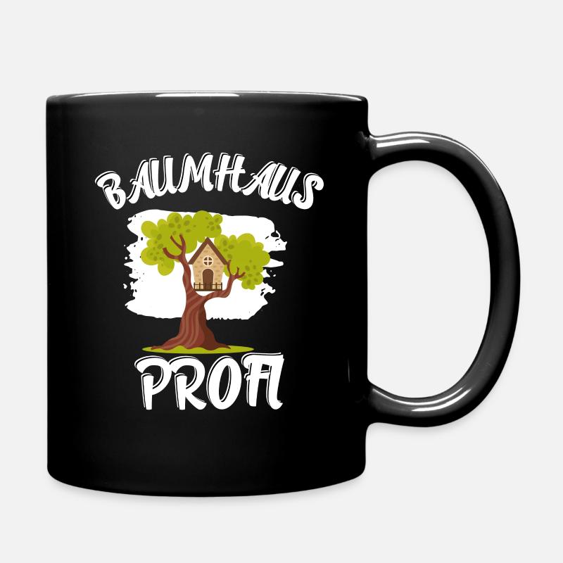 Baumhaus Bauen Profi Papa Vater Heimwerker - Tasse einfarbig - Schwarz