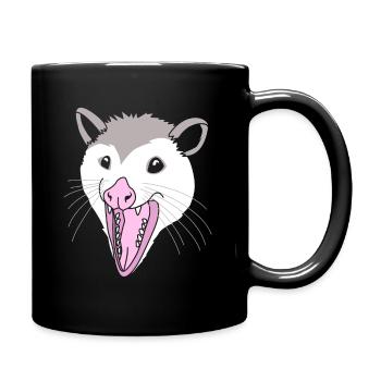 opossum - Full Colour Mug - black - Right