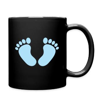 Bébé Pieds - Baby Feet bleu - Mug uni - noir - Droite