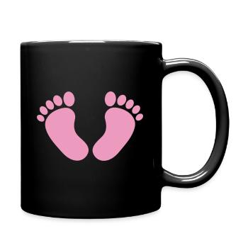 Bébé Pieds - Bébé Feet rose - Mug uni - noir - Droite