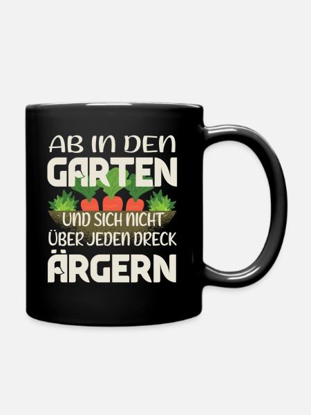 Garten - Lustiges Hobbygärtner Gärtner Geschenk - Tasse einfarbig - Schwarz