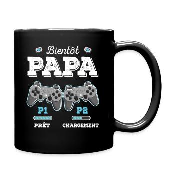 Bientôt Papa Annonce Grossesse Futur Père Gamer - Mug uni - noir - Droite