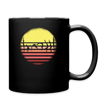 Turnen Gymnastik Vintage Design - Tasse einfarbig - Schwarz - Rechts